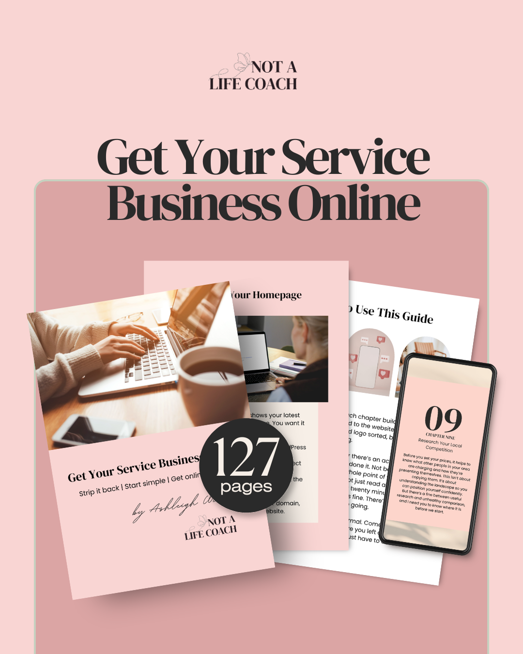 Getting your service business online mockup